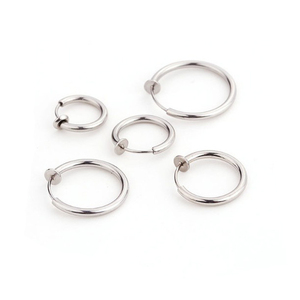 Clip de septum à action printanière sur <span class=keywords><strong>faux</strong></span> cerceaux non perçants <span class=keywords><strong>anneau</strong></span> de cerceau de nez pour oreilles de lèvre - Product Image 5