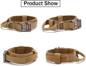 Rarewe Solid Luxury Tactical Adjustable <b>Dog</b> <b>Collar</b> Quick Release Buckle Durable Nylon Material Heavy Duty Design for <b>Large</b> <b>Dogs</b> - Product Image 3