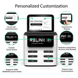 Station de recharge multi-appareils Relink à 6 emplacements avec système POS, aucune configuration locale requise pour les entreprises de <span class=keywords><strong>location</strong></span> de chargeurs de téléphone - Product Image 6