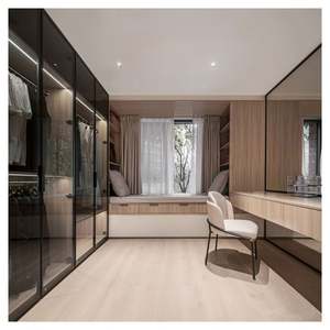 Italian Luxury Big Wardrobe Closet U Shape Glass Sliding Wardrobe Doors Design Office <b>File</b> and Wardrobe <b>Cabinet</b> - Product Image 3