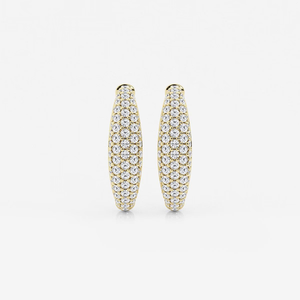 Boucles d'oreilles manchette élégantes et modernes en diamant de laboratoire rond de 3/4 carats pour le quotidien et les occasions spéciales - Product Image 5