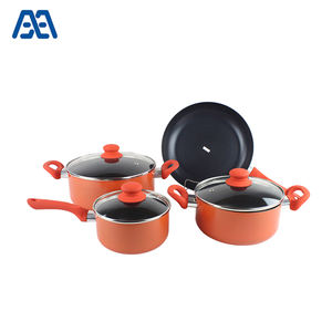 Juego de utensilios de cocina antiadherentes de aluminio, cerámica, tamaño personalizado, 4(7) piezas, con mango de baquelita - Product Image 2