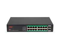 Switch POE 16 port tanpa manajemen, switch fiber jaringan gigabit penuh H3016PF