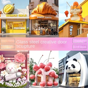 Escultura Decorativa Cuadrada de Fibra de Vidrio Reforzada con Plástico, Diseño Abstracto, para Puerta, Estilo Creativo, Popular en Internet - Product Image 1