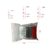 Kit d'assortiment de Diode schutky, 200 pièces, interrupteurs rapide, 1N4001, 1N4004, 1N5408, UF4007, FR207, 1N5817, 1N5819, 1N5822, 1N4148, RL207