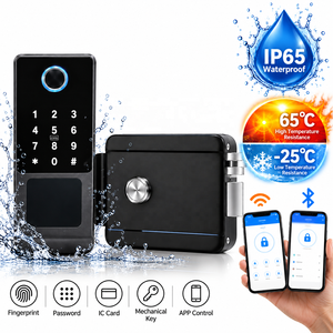 กุญแจล็อคประตูอัจฉริยะ SINON IP65 กันน้ำสำหรับภายนอกอาคาร รองรับ Tuya WiFi TTLock บลูทูธ สแกนลายนิ้วมือ สำหรับประตูโลหะ - Product Image 1