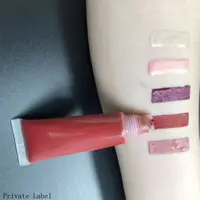 Özel etiket dudak parlatıcısı sıkılabilir tüp markasız kozmetik toptan dudak dolgunlaştırıcı parlak Logo ile Lipgloss Vender