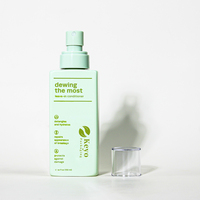 Flacon pompe cosmétique de luxe personnalisé pour soins continus, en plastique vert carré, pour corps et cheveux, avec pulvérisateur fin, emballage