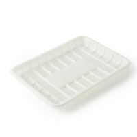Plateau alimentaire jetable biodégradable en amidon de maïs 20,3x20,3cm