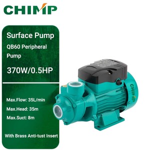 Pompe à eau périphérique domestique CHIMP 0,5 CV QB60 0,37 kW, petite pompe de surpression à vortex - Product Image 1