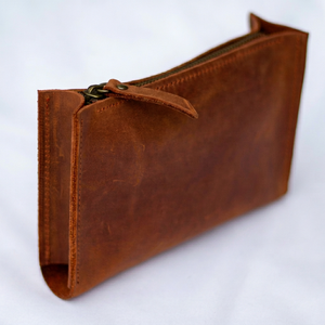 Full Grain Leather <b>Cable</b> Organizer Luxury Desk Cord Tidy Travel Tech Wrap Wire Management Case Verified Supplier LCO-0017 - Product Image 1