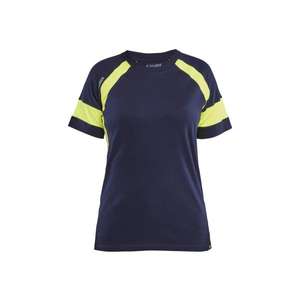 BLAKLADER - 352410308833L Women's <b>T</b>-<b>shirt</b> with <b>Hi</b>-<b>Vis</b> Navy Blue/<b>Hi</b>-<b>vis</b> yellow - EAN 7330509916537 <b>HI</b>-<b>VIS</b> WORKWEAR - Product Image 5