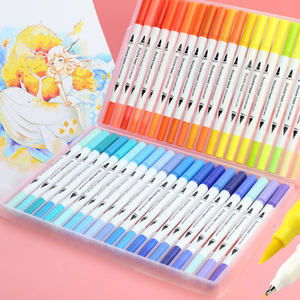 Material de Oficina y Escolar, Juego de 12 Rotuladores de Doble Punta para Dibujar, Pintar, Acuarelas, Marcadores Artísticos - Product Image 4