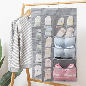 Organizador de ropa, bolsa de almacenamiento colgante montada en la pared, 15 compartimentos para ropa interior, calcetines, sujetadores, uso en dormitorio, rectangular, no tejido - Product Image 1