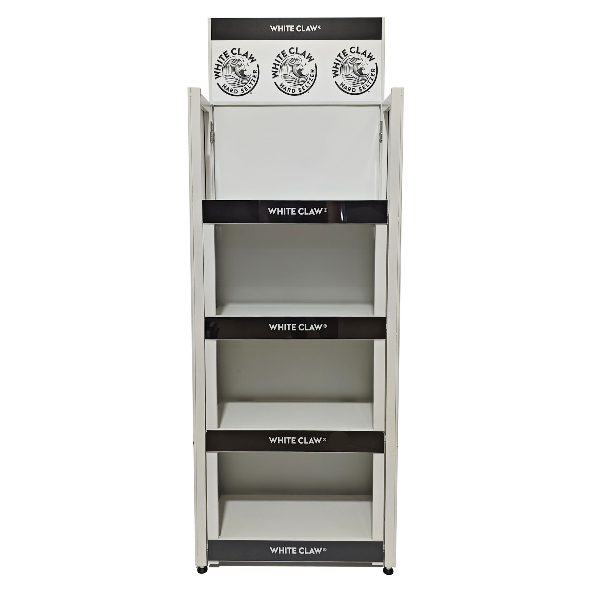 Customized Folding Beverage Racks Metal 4-layer Folding Display Rack Space-saving Structure Display Stands for Market or Retail — view 5