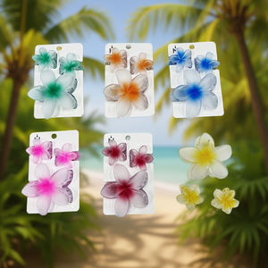 Set di 3 fermagli per capelli Jelly Frosted Frangipani - Product Image 2