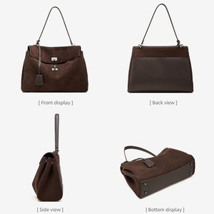 Bolso Tote de Cuero Genuino de Alta Calidad, Bolso de Hombro de Lujo para Mujer, Gran Capacidad, de Marca - Product Image 4