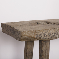 Banc long simple en bois vieilli de style rustique chinois ancien, pour salon