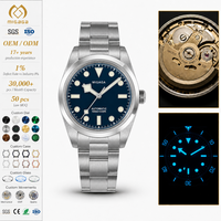 Montre de plongée automatique Migaga avec logo personnalisé, 40 mm, mouvement japonais NH35, résistante à l'eau jusqu'à 300 mètres, montre de plongée classique rétro