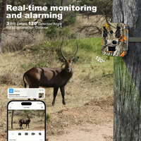 Caméra de surveillance extérieure sans fil 4K 48MP avec connexion cellulaire et Wi-Fi, contrôle par application, portée IR 30m/92ft