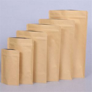 Custom logo 2026 Wholesale <b>Bag</b> Brown Color Food Pouches Mylar Aluminum Foil Lined Paper <b>Bags</b> Promotional Pack - Product Image 2