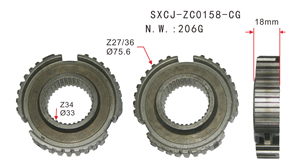 PIEZAS DE CAJA DE CAMBIOS MANUAL, SINCRONIZADOR S0120 / SH120 para HONDA B16 3/4 1992-2001 (Y80 S80 YS1 Y21 S21 S4C) - Product Image 4