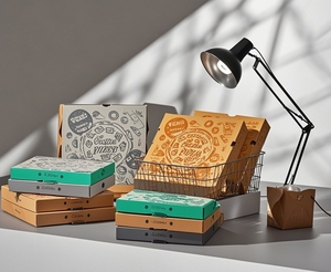 Caja de <span class=keywords><strong>Pizza</strong></span> de Cartón Corrugado Ecológica al por Mayor, Impresión de Logotipo Personalizado, Cartón de Papel Blanco y Marrón para Envasado de Alimentos para Llevar - Product Image 5