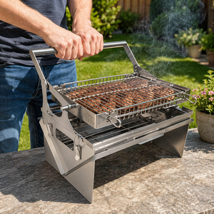 Griglie girevoli per barbecue da campeggio portatili - Product Image 1