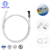 Câble micro-coaxial Hotten 242X38AWG OD=11.5mm pour sonde d'échographie médicale, certifié ISO13485, cuivre plaqué argent