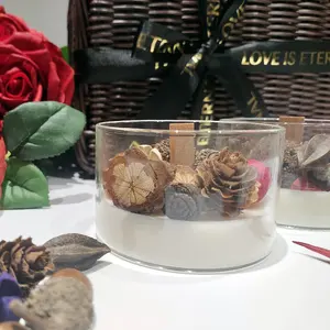 Bougies parfumées de luxe cire de soja et huiles parfumées bougies d'aromathérapie avec pot en verre boîte cadeau bougies parfumées de luxe