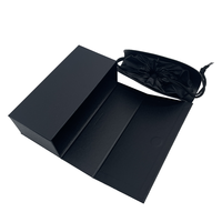 Boîte à lunettes de soleil marque de luxe, personnalisée, boîtes d'emballage, en cuir noir, étuis en papier, avec Logo, 5 pièces