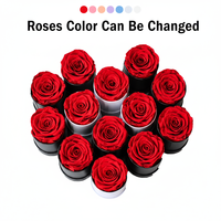 Lovebay Valentinstag Muttertag Geschenk Ewige Rosen Großhandel Einzelne Rosen in Box Individuelle Rosenfarbe Konservierte Blumen
