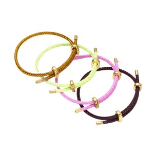 Base de bracelet en fil d'acier tressé réglable avec boucle coulissante en forme de 8 pour bijoux DIY en gros - Product Image 3