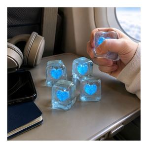 Retail Display Glow in Dark Heart Cube Toy Soft Rubber Squeeze Ball <b>Squishy</b> Sensory Fidget Party Prize Pack Supplier - Product Image 3