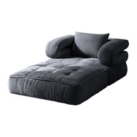 Fauteuil inclinable moderne en tissu, pliable, pour une personne, avec compression sous vide et particules d'éponge, pour salon et rangement domestique
