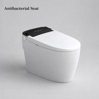 WC intelligent en céramique chauffant avec bidet électrique, WC intelligent automatique à télécommande, drainage en S, fixation au sol, lavage féminin