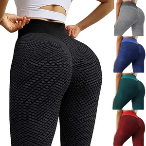 Calça esportiva de corrida feminina sem costura para levantamento de quadril e cintura alta, calça esportiva de corrida feminina para mulheres