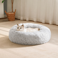 Coussin Apaisant en Forme de Donut pour Chiens et Chats, Doux et Moelleux, Rond, Lavable, Antidérapant, pour Petits, Moyens et Grands Chiens et Chats - Vente en Gros