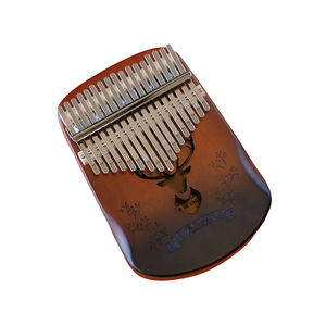 Décoration d'intérieur, mini kalimba en bois massif à 17 touches avec emballage cadeau en carton pour un cadeau d'anniversaire - Product Image 1