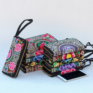レトロなインテリアコンパートメント刺Embroidered財布財布手作りエスニックフラワー刺Embroidery - Product Image 6