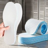 Semelles intérieures de sport en PU hautement élastiques, respirantes et confortables, avec absorption des chocs, en EVA bleu pour chaussures