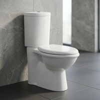 Prix d'usine de bonne qualité Placard à eau en deux pièces Close Couple WC: Toilettes de salle de bain avec système de chasse d'eau double et housse de siège en PP