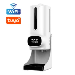 เครื่องวัดอุณหภูมิเครื่องจ่ายสบู่อัตโนมัติ,ดีไซน์ใหม่มาพร้อมกับแอป Wifi ควบคุมระยะไกลจากเกาหลี K9 Pro Plus Tuya Smart