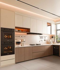 Gabinetes de Cocina Modulares de Madera Contemporáneos y Modernos, Personalizados, con Diseño Ecológico Resistente al Agua - Product Image 1