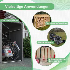 Tente d'atelier pour vélo Thanaddo, <span class=keywords><strong>abri</strong></span> de <span class=keywords><strong>jardin</strong></span>, rangement, carport, cadre en acier galvanisé pour vélo, <span class=keywords><strong>moto</strong></span>, 100x187x160cm - Product Image 3