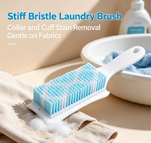 Brosse de nettoyage en plastique à poils rigides en silicone pour le linge, le nettoyage des vêtements, le lavage des chaussures et l'entretien ménager - Product Image 4