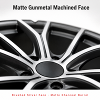 Rines Forjados de Alta Calidad de 21 Pulgadas, Acabado Mate en Gris Metálico, 5x114.3, Compatibles con Maserati Levante