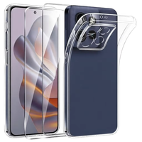 Coque de téléphone anti-jaunissement transparente en TPU, protection intégrale 360°, souple