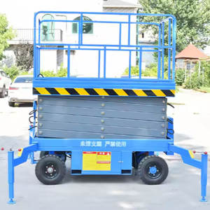 Plataforma Elevadora Móvil de Tijera Hidráulica Pequeña, Autopropulsada, con Batería, para Trabajos Aéreos - Product Image 5