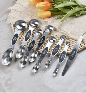 Juego de Cucharas Medidoras Magnéticas de Doble Cara con Logotipo Personalizado, 8 Piezas, de Acero Inoxidable 430, Doble Cabeza, en Oferta - Product Image 5